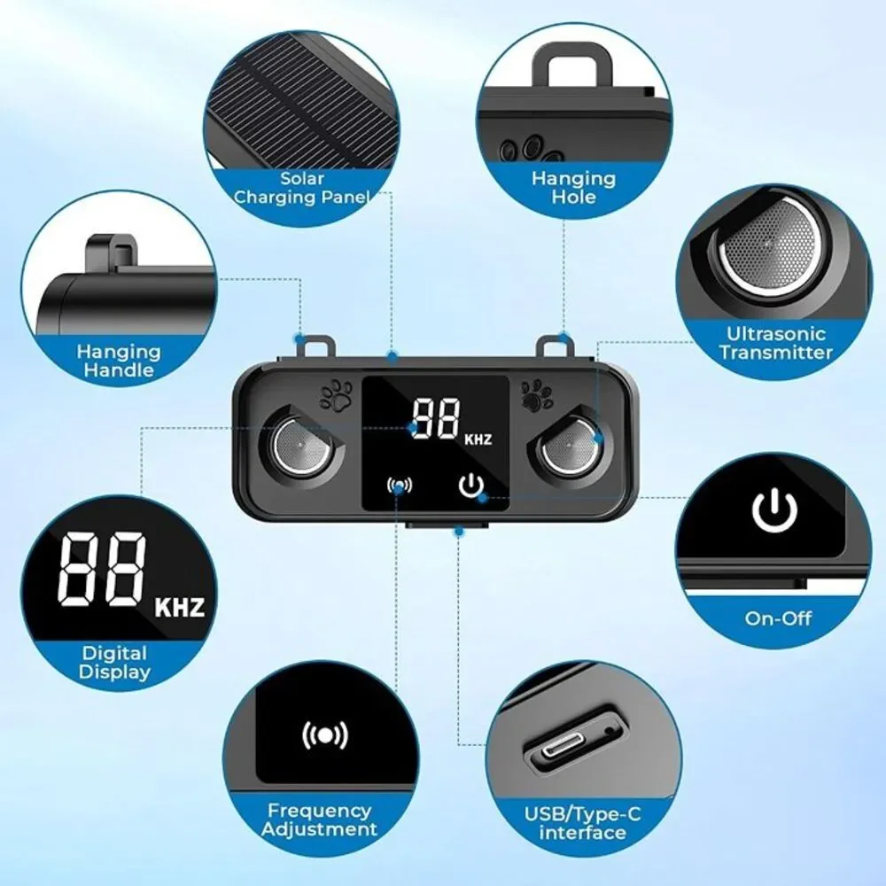 Anti Barking Device, Solar Ultrasonic Bark Control